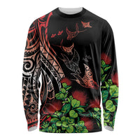 Aloha Hawaii Manta Rays Long Sleeve Shirt Red Ohia Lehua