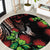 Aloha Hawaii Manta Rays Round Carpet Red Ohia Lehua
