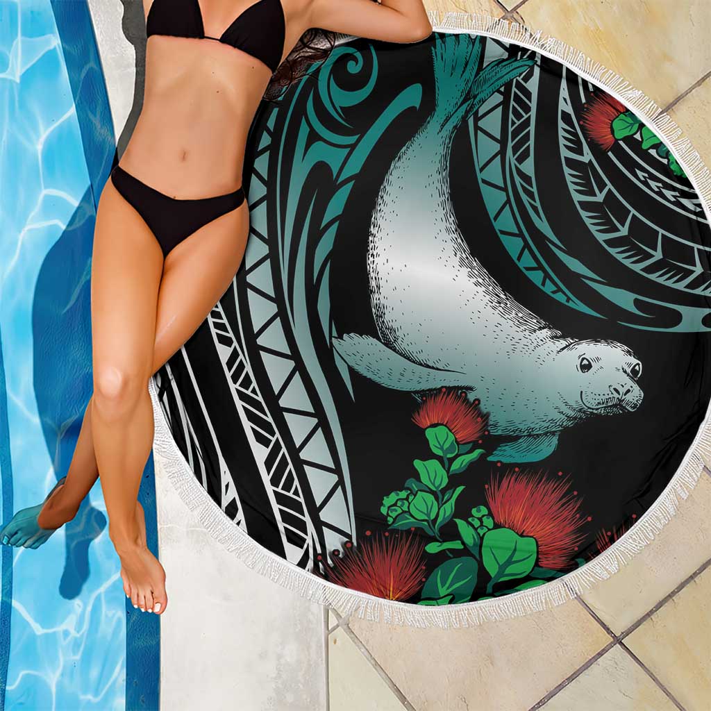 Aloha Hawaii Monk Seal Beach Blanket Mix Ohia Lehua