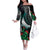 Aloha Hawaii Monk Seal Family Matching Off The Shoulder Long Sleeve Dress and Hawaiian Shirt Mix Ohia Lehua