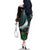 Aloha Hawaii Monk Seal Family Matching Off The Shoulder Long Sleeve Dress and Hawaiian Shirt Mix Ohia Lehua