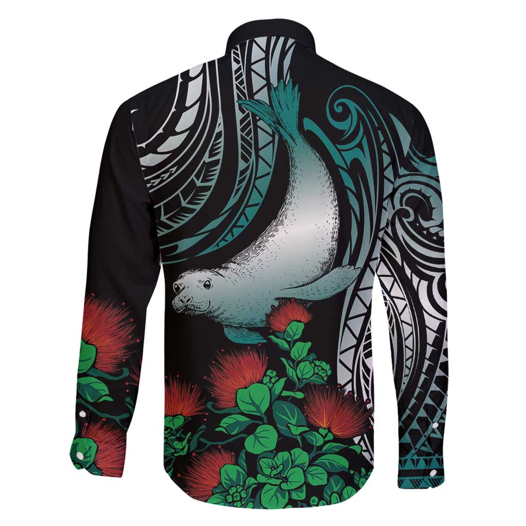 Aloha Hawaii Monk Seal Family Matching Summer Maxi Dress and Hawaiian Shirt Mix Ohia Lehua