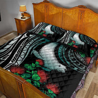 Aloha Hawaii Monk Seal Quilt Bed Set Mix Ohia Lehua