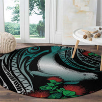 Aloha Hawaii Monk Seal Round Carpet Mix Ohia Lehua LT7 - Polynesian Pride