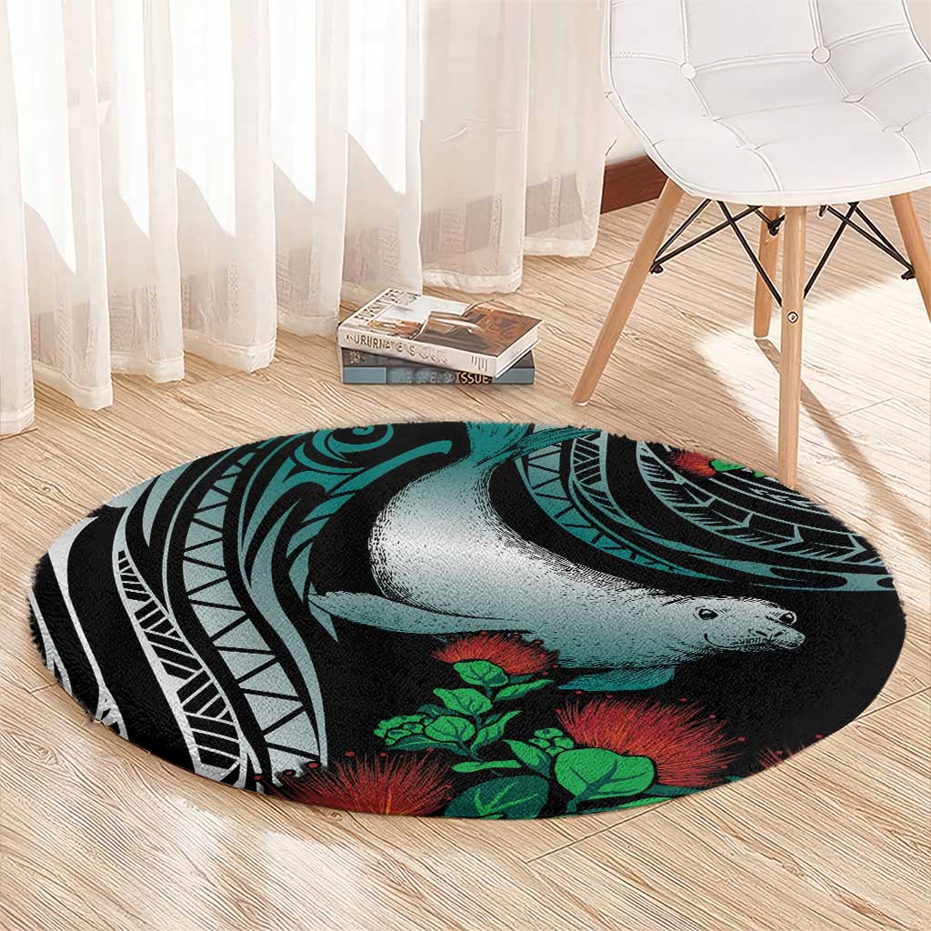 Aloha Hawaii Monk Seal Round Carpet Mix Ohia Lehua LT7 - Polynesian Pride