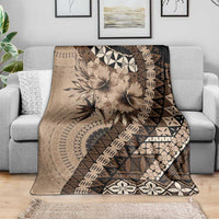 Bula Fiji Blanket Mocha Brown Kaivity Masi Tapa LT7 - Polynesian Pride