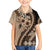 Bula Fiji Family Matching Summer Maxi Dress and Hawaiian Shirt Mocha Brown Kaivity Masi Tapa