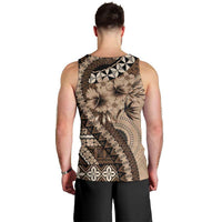 Bula Fiji Men Tank Top Mocha Brown Kaivity Masi Tapa