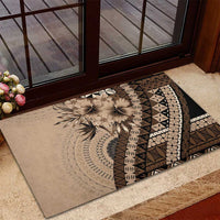 Bula Fiji Rubber Doormat Mocha Brown Kaivity Masi Tapa LT7 - Polynesian Pride