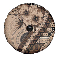 Bula Fiji Spare Tire Cover Mocha Brown Kaivity Masi Tapa LT7 - Polynesian Pride