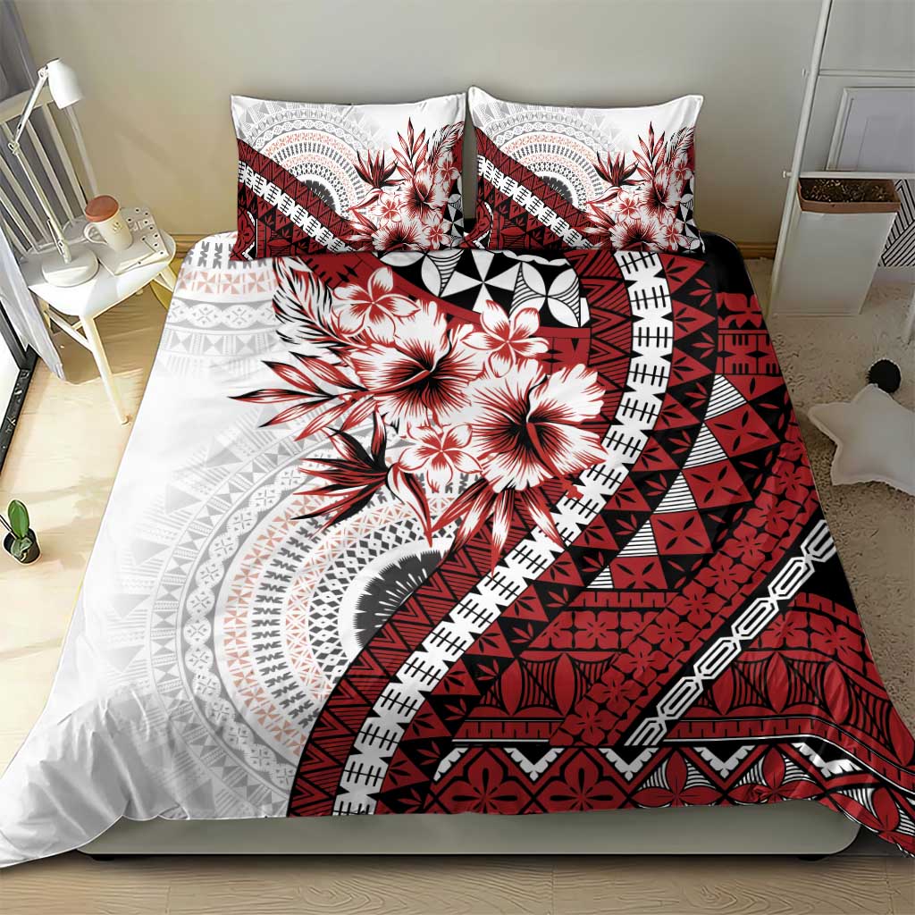 Bula Fiji Bedding Set White Kaivity Masi Tapa