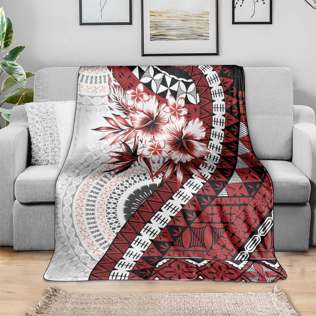 Bula Fiji Blanket White Kaivity Masi Tapa LT7 - Polynesian Pride