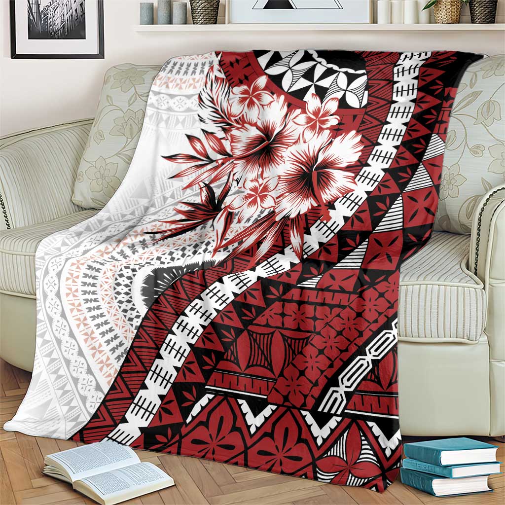 Bula Fiji Blanket White Kaivity Masi Tapa LT7 - Polynesian Pride