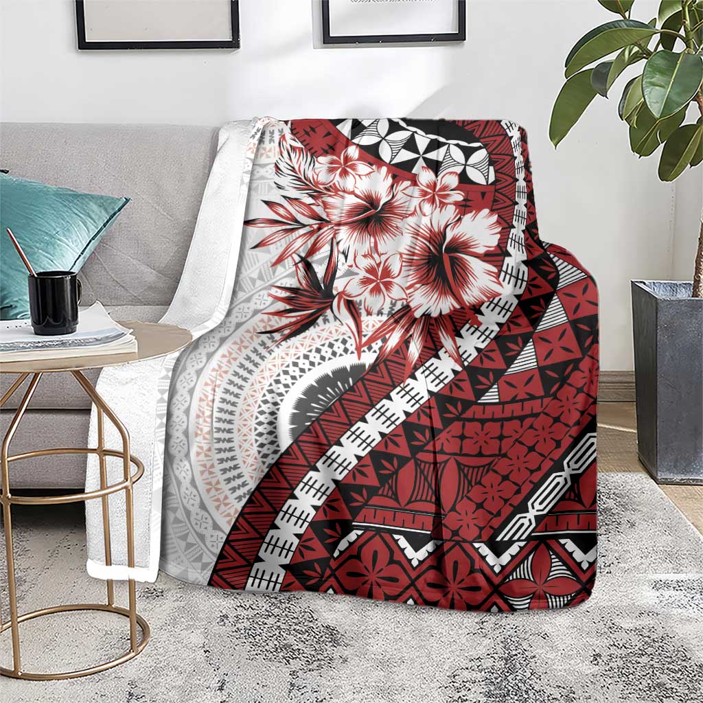 Bula Fiji Blanket White Kaivity Masi Tapa LT7 - Polynesian Pride