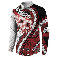 Bula Fiji Button Sweatshirt White Kaivity Masi Tapa LT7 - Polynesian Pride