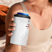 Bula Fiji 4 in 1 Can Cooler Tumbler White Kaivity Masi Tapa LT7 - Polynesian Pride