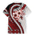 Bula Fiji Family Matching Off The Shoulder Long Sleeve Dress and Hawaiian Shirt White Kaivity Masi Tapa