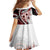 Bula Fiji Family Matching Off Shoulder Maxi Dress and Hawaiian Shirt White Kaivity Masi Tapa