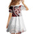 Bula Fiji Family Matching Off Shoulder Short Dress and Hawaiian Shirt White Kaivity Masi Tapa