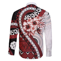 Bula Fiji Family Matching Off Shoulder Short Dress and Hawaiian Shirt White Kaivity Masi Tapa