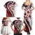 Bula Fiji Family Matching Summer Maxi Dress and Hawaiian Shirt White Kaivity Masi Tapa