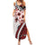 Bula Fiji Family Matching Summer Maxi Dress and Hawaiian Shirt White Kaivity Masi Tapa