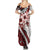 Bula Fiji Family Matching Summer Maxi Dress and Hawaiian Shirt White Kaivity Masi Tapa