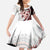 Bula Fiji Family Matching Tank Maxi Dress and Hawaiian Shirt White Kaivity Masi Tapa