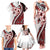 Bula Fiji Family Matching Tank Maxi Dress and Hawaiian Shirt White Kaivity Masi Tapa