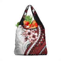 Bula Fiji Grocery Bag White Kaivity Masi Tapa