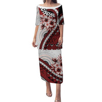 Bula Fiji Puletasi White Kaivity Masi Tapa