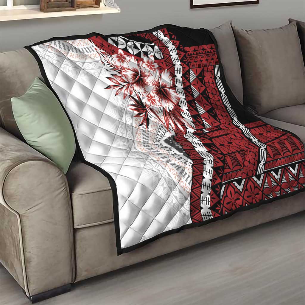 Bula Fiji Quilt White Kaivity Masi Tapa