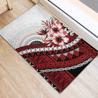 Bula Fiji Rubber Doormat White Kaivity Masi Tapa LT7 - Polynesian Pride