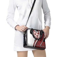 Bula Fiji Shoulder Handbag White Kaivity Masi Tapa LT7 - Polynesian Pride
