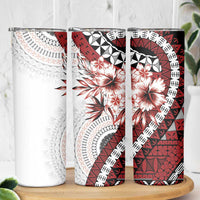 Bula Fiji Skinny Tumbler White Kaivity Masi Tapa LT7 - Polynesian Pride