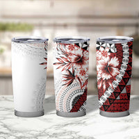 Bula Fiji Tumbler Cup White Kaivity Masi Tapa LT7 - Polynesian Pride