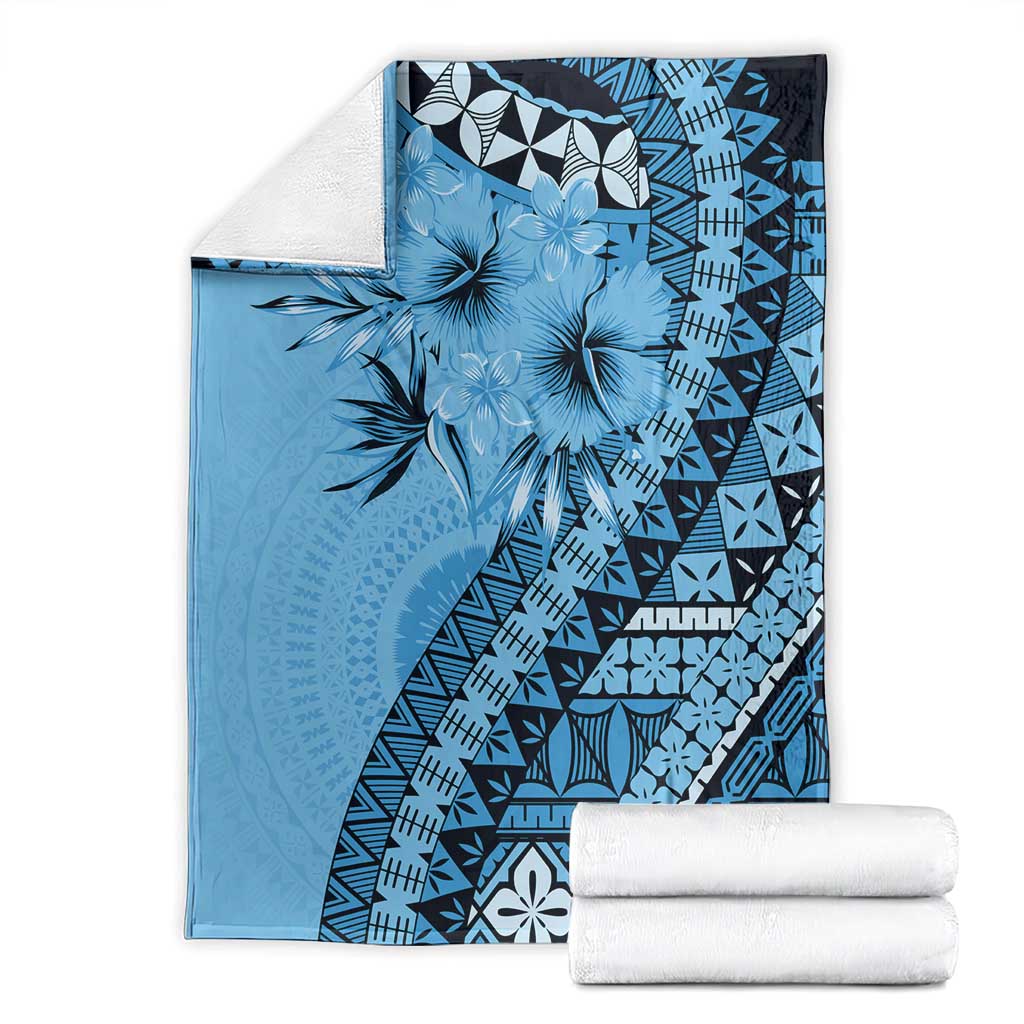 Bula Fiji Blanket Turquoise Kaivity Masi Tapa LT7 - Polynesian Pride