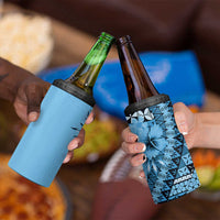 Bula Fiji 4 in 1 Can Cooler Tumbler Turquoise Kaivity Masi Tapa LT7 - Polynesian Pride