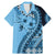 Bula Fiji Family Matching Mermaid Dress and Hawaiian Shirt Turquoise Kaivity Masi Tapa