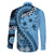 Bula Fiji Family Matching Summer Maxi Dress and Hawaiian Shirt Turquoise Kaivity Masi Tapa