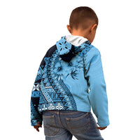 Bula Fiji Kid Hoodie Turquoise Kaivity Masi Tapa
