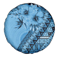 Bula Fiji Spare Tire Cover Turquoise Kaivity Masi Tapa LT7 - Polynesian Pride