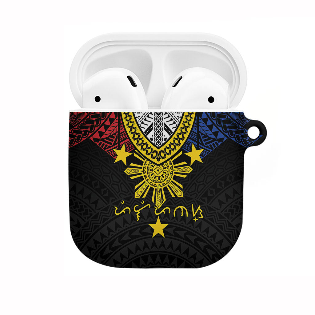 Philippines Heritage Baybayin Mix Polynesian AirPods Case LT7 Black - Polynesian Pride