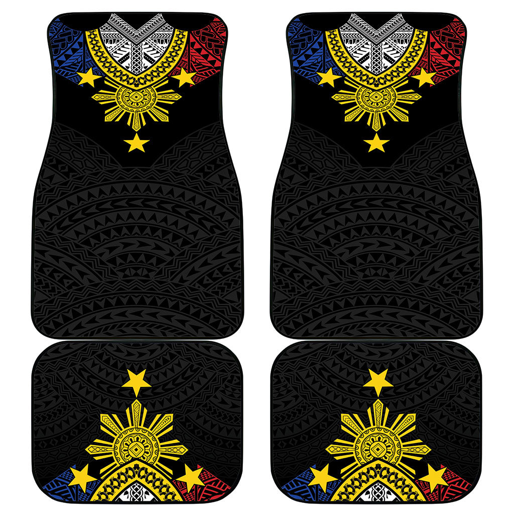 Philippines Heritage Baybayin Mix Polynesian Car Mats LT7 - Polynesian Pride