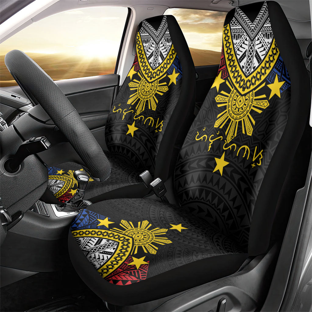 Philippines Heritage Baybayin Mix Polynesian Car Seat Cover