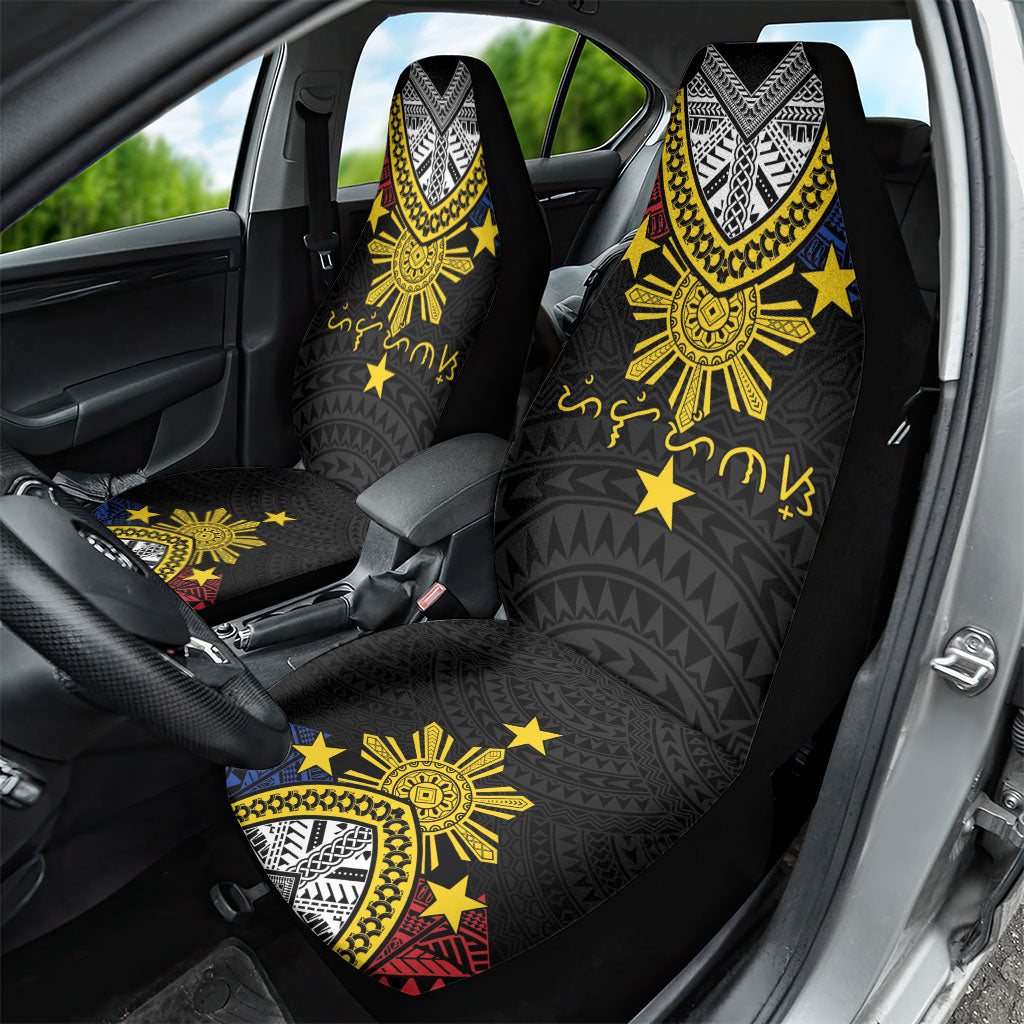 Philippines Heritage Baybayin Mix Polynesian Car Seat Cover