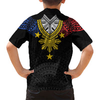 Philippines Heritage Baybayin Mix Polynesian Family Matching Summer Maxi Dress and Hawaiian Shirt