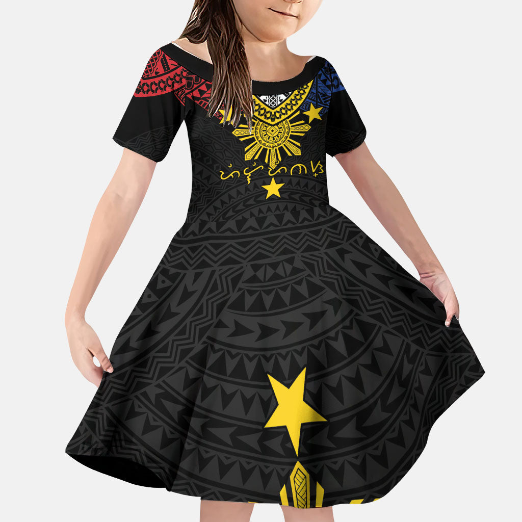 Philippines Heritage Baybayin Mix Polynesian Family Matching Summer Maxi Dress and Hawaiian Shirt