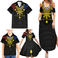 Philippines Heritage Baybayin Mix Polynesian Family Matching Summer Maxi Dress and Hawaiian Shirt
