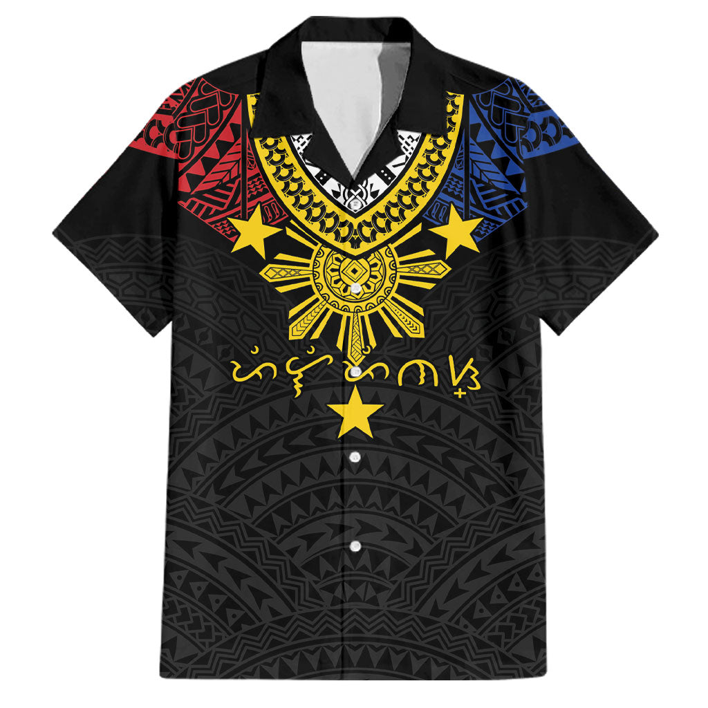 Philippines Heritage Baybayin Mix Polynesian Family Matching Summer Maxi Dress and Hawaiian Shirt